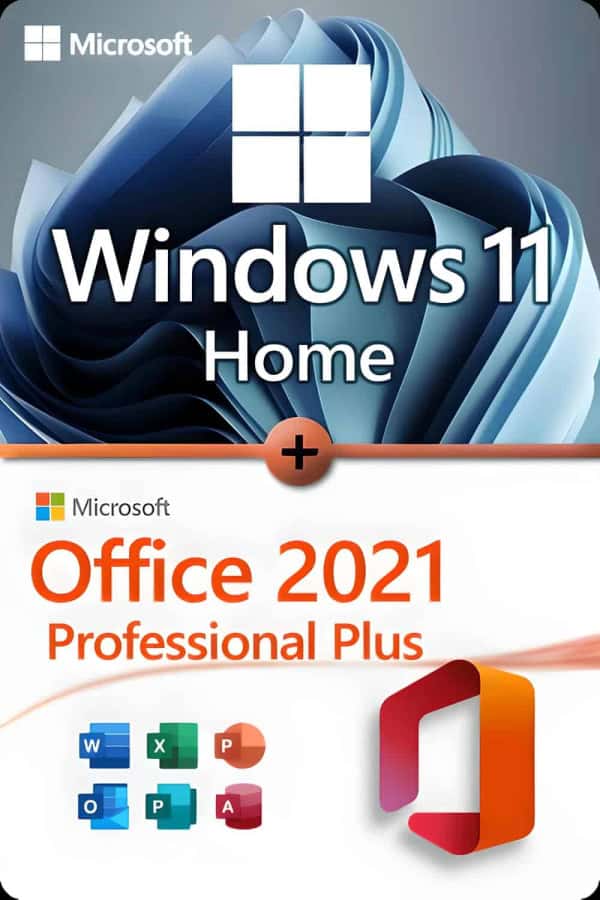 Microsoft Windows 11 Home + Microsoft Office 2021 Professional Plus